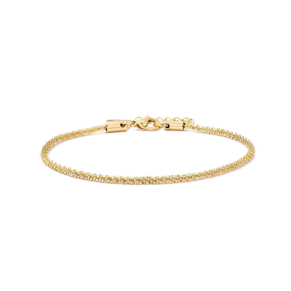 14K Gold-Filled Glitter Rope Chain Anklet