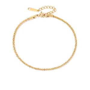 14K Gold-Filled Glitter Rope Chain Anklet