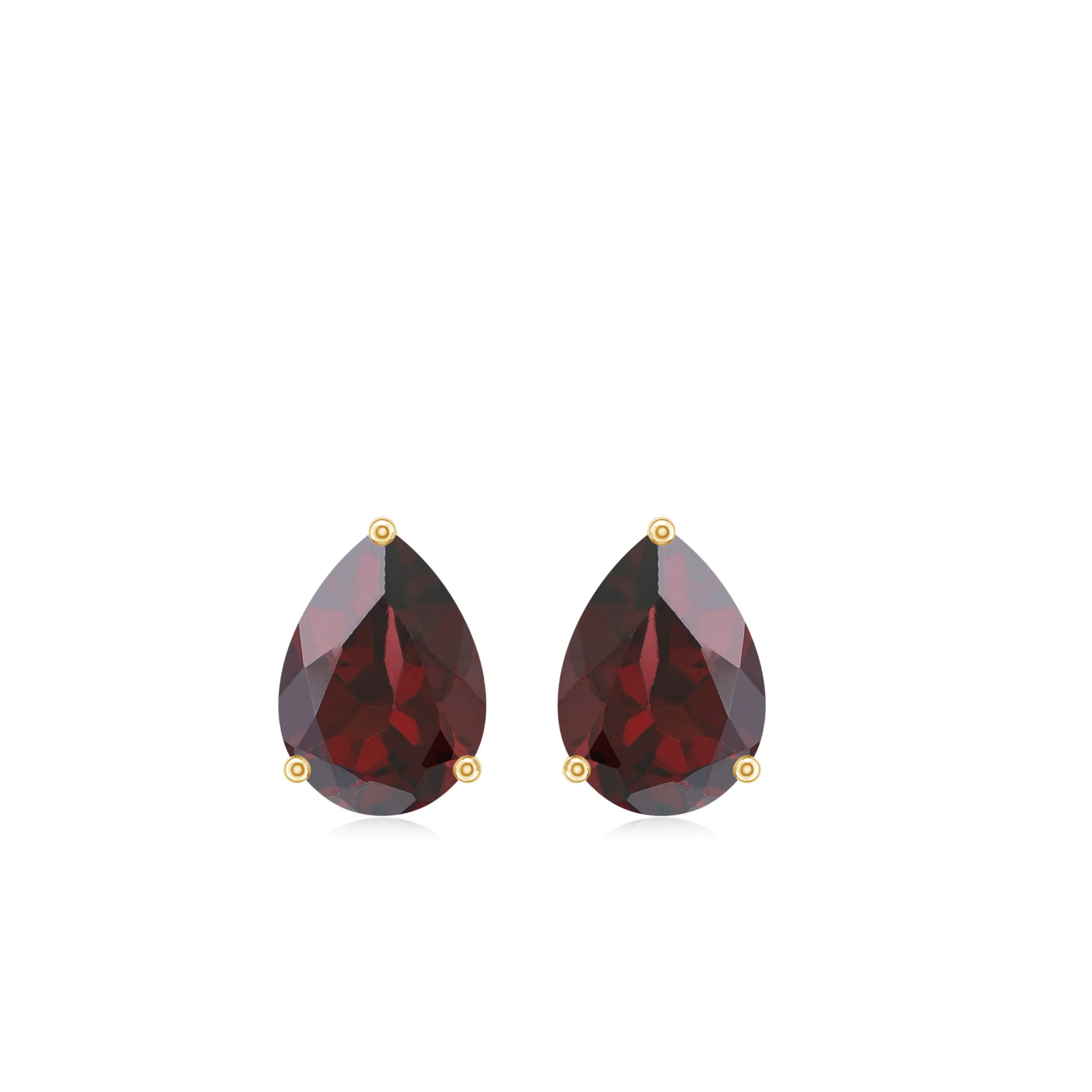 1.5 CT Pear Cut Garnet Solitaire Earrings