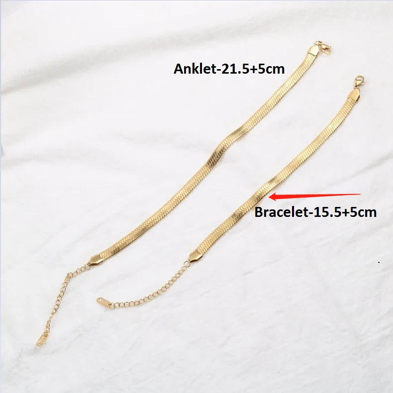 18k Golld-Filled Herringbone Anklet - Anklets For Women - Gold Anklet - Lara Anklet