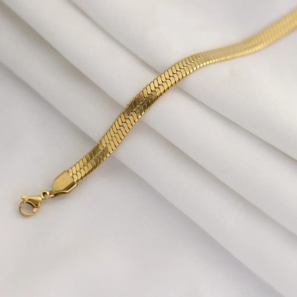 18k Golld-Filled Herringbone Anklet - Anklets For Women - Gold Anklet - Lara Anklet