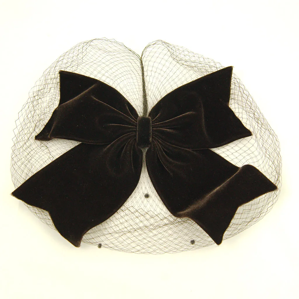 1950s Velvet Bow Fascinator