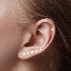 2mm Dot Disc Stud Earrings