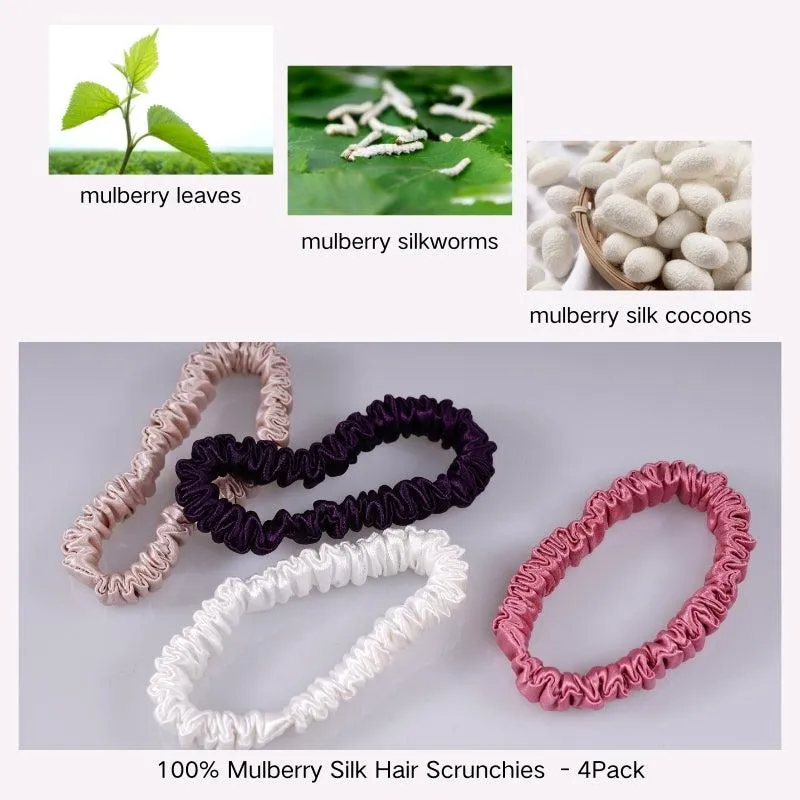 4 Pack Mini Silk Hair Ties - Dignified - dropshipping