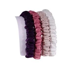 4 Pack Mini Silk Hair Ties - Dignified - dropshipping