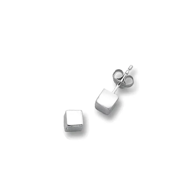 9ct  Whitecube  Shimmering  Stud  Earrings  ES262SW