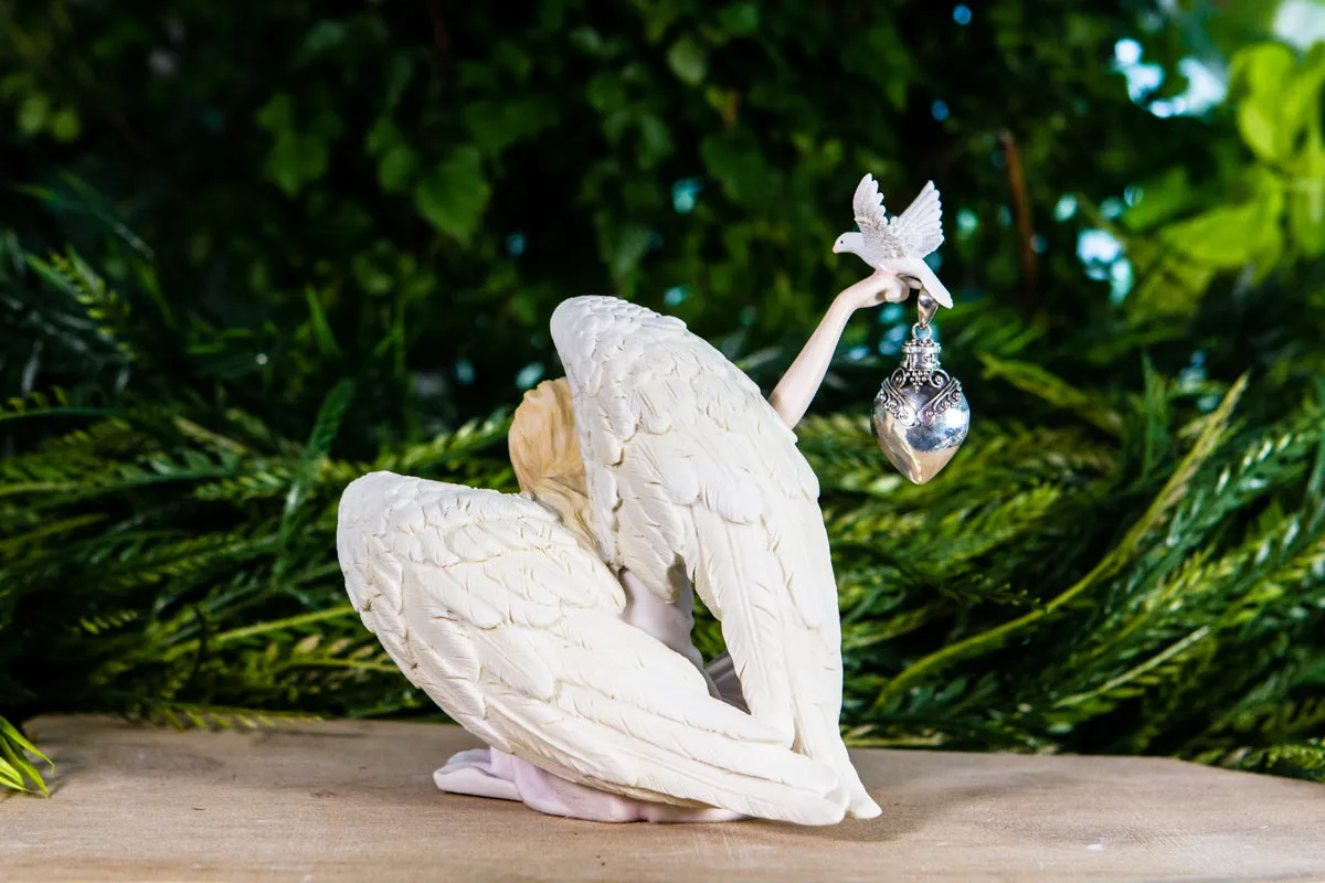 Angel with Dove Keepsake Urn