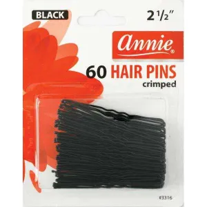 Annie Hair Pins 2 1/2" 60Ct Black