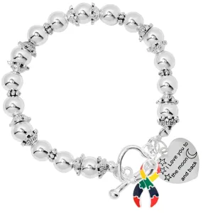 Autism Ribbon Awareness I Love You To The Moon And Back Bracelets