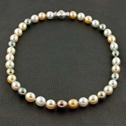 Baroque Multi-color Pearl Necklace