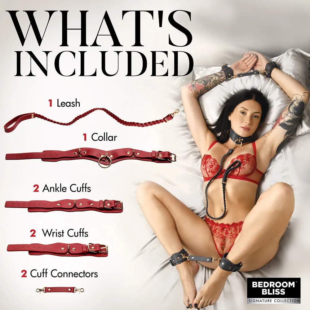 Bedroom Bliss Lover's Restraints Set Red