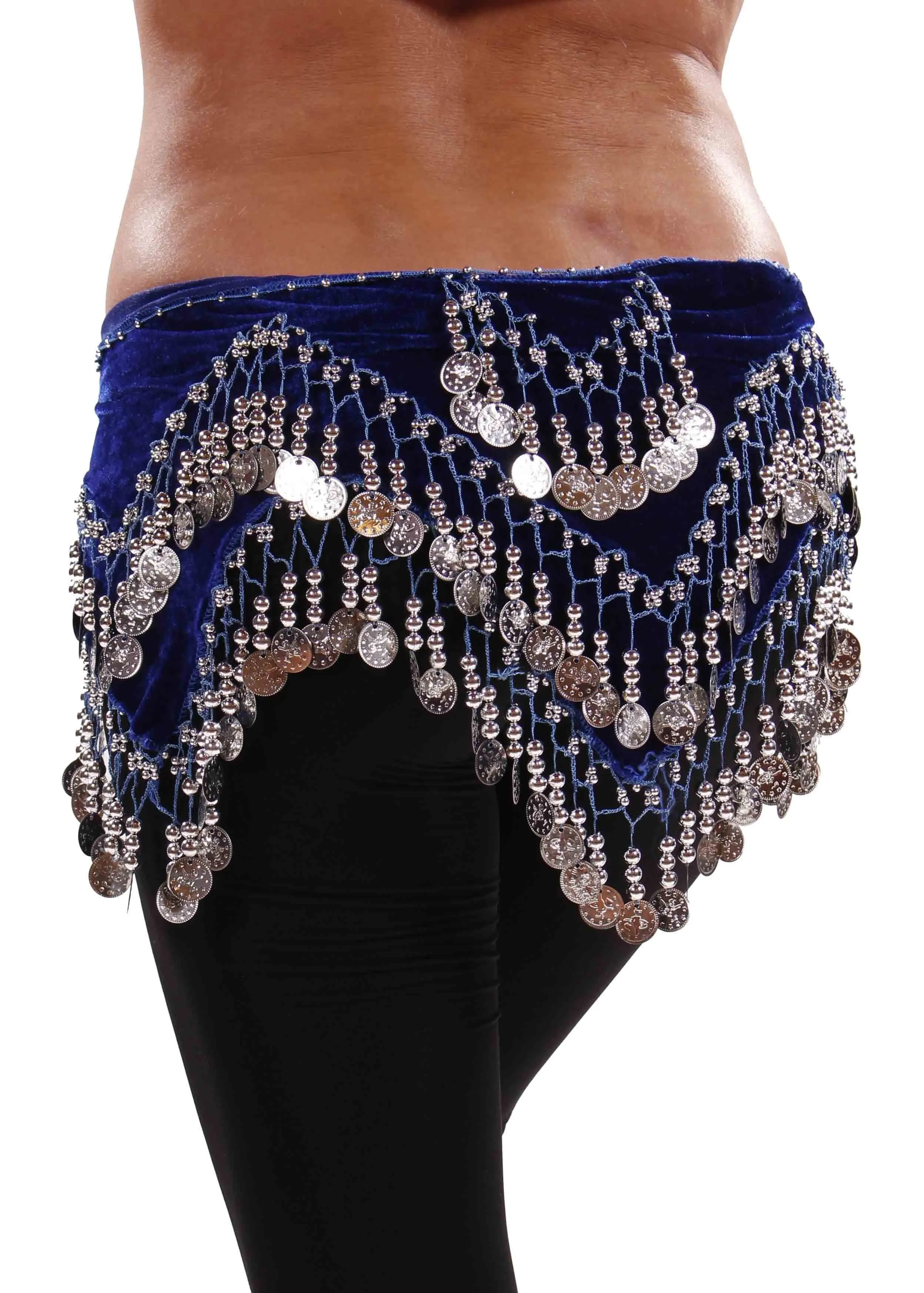 Belly Dance Velvet Zig Zag Design Hip Scarf | ZEINA'S ZIGS