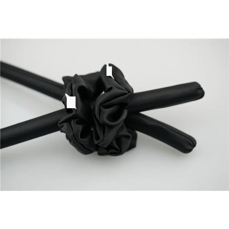 Black silk hair curler