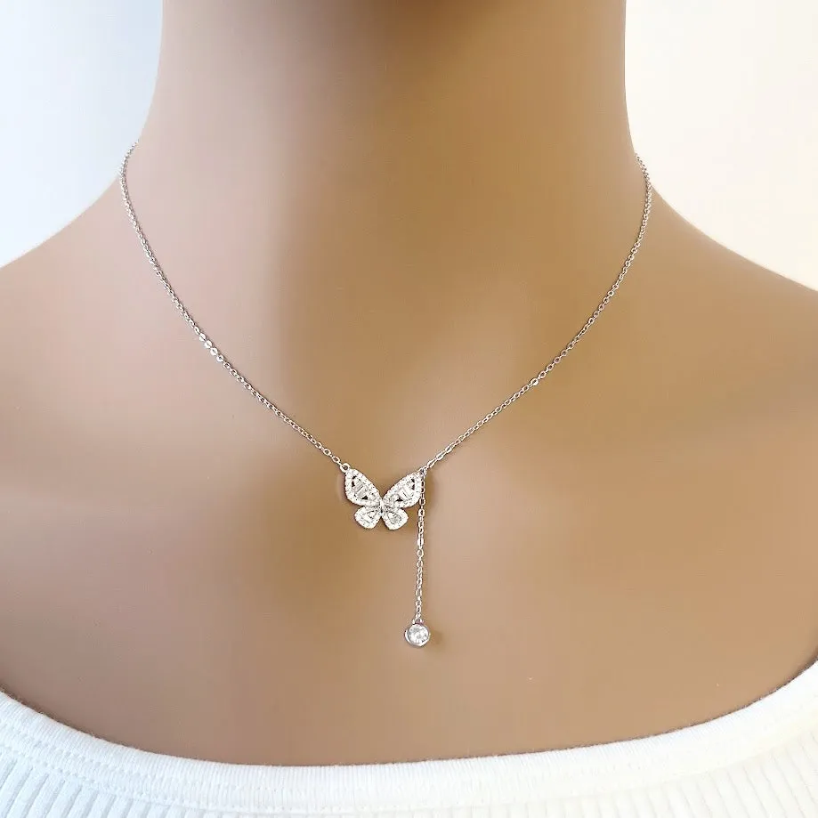 Butterfly Cubic Zirconia Necklace