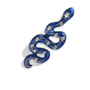 Celestial Snake Enamel Brooch