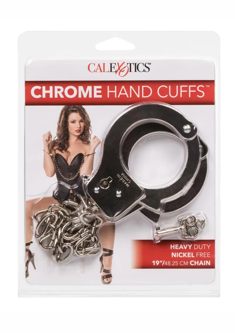 Chrome Hand Cuffs with Chain