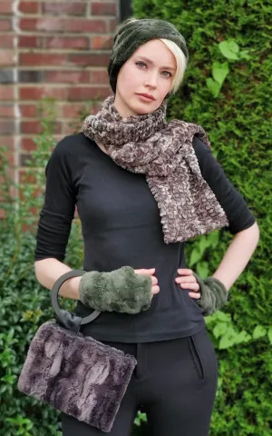 Classic Scarf - Luxury Faux Fur in Calico