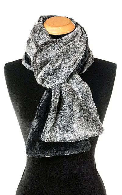 Classic Scarf - Two-Tone, Luxury Faux Fur in Nimbus