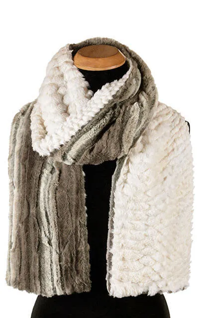 Classic Scarf - Two-Tone, Plush Faux Fur in Willows Grove with Falkor