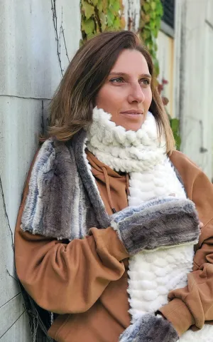 Classic Scarf - Two-Tone, Plush Faux Fur in Willows Grove with Falkor