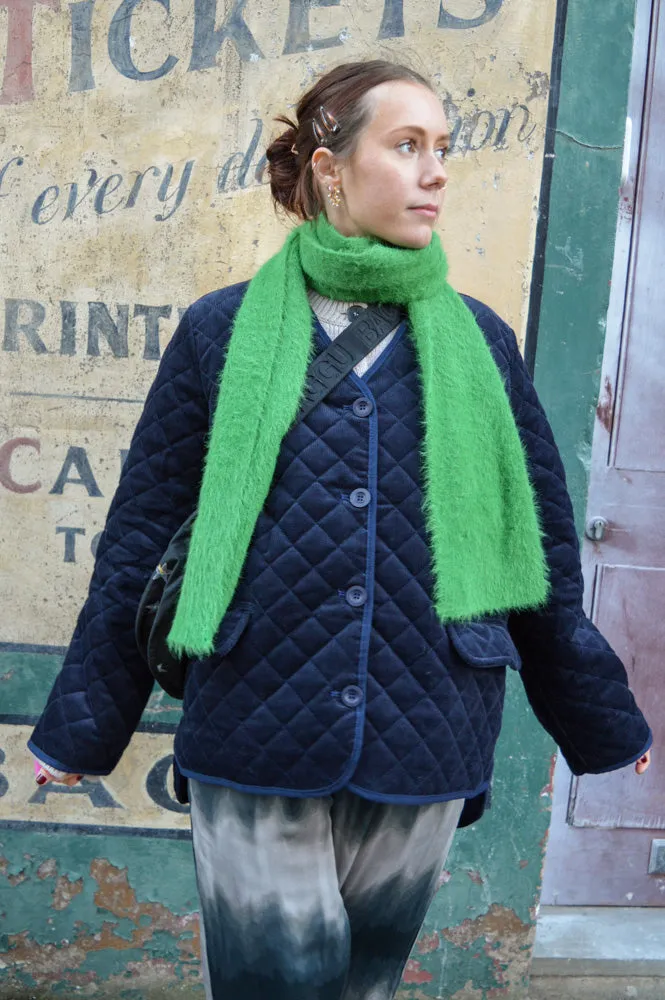 Compania Fantasica Green Textured Knit Scarf