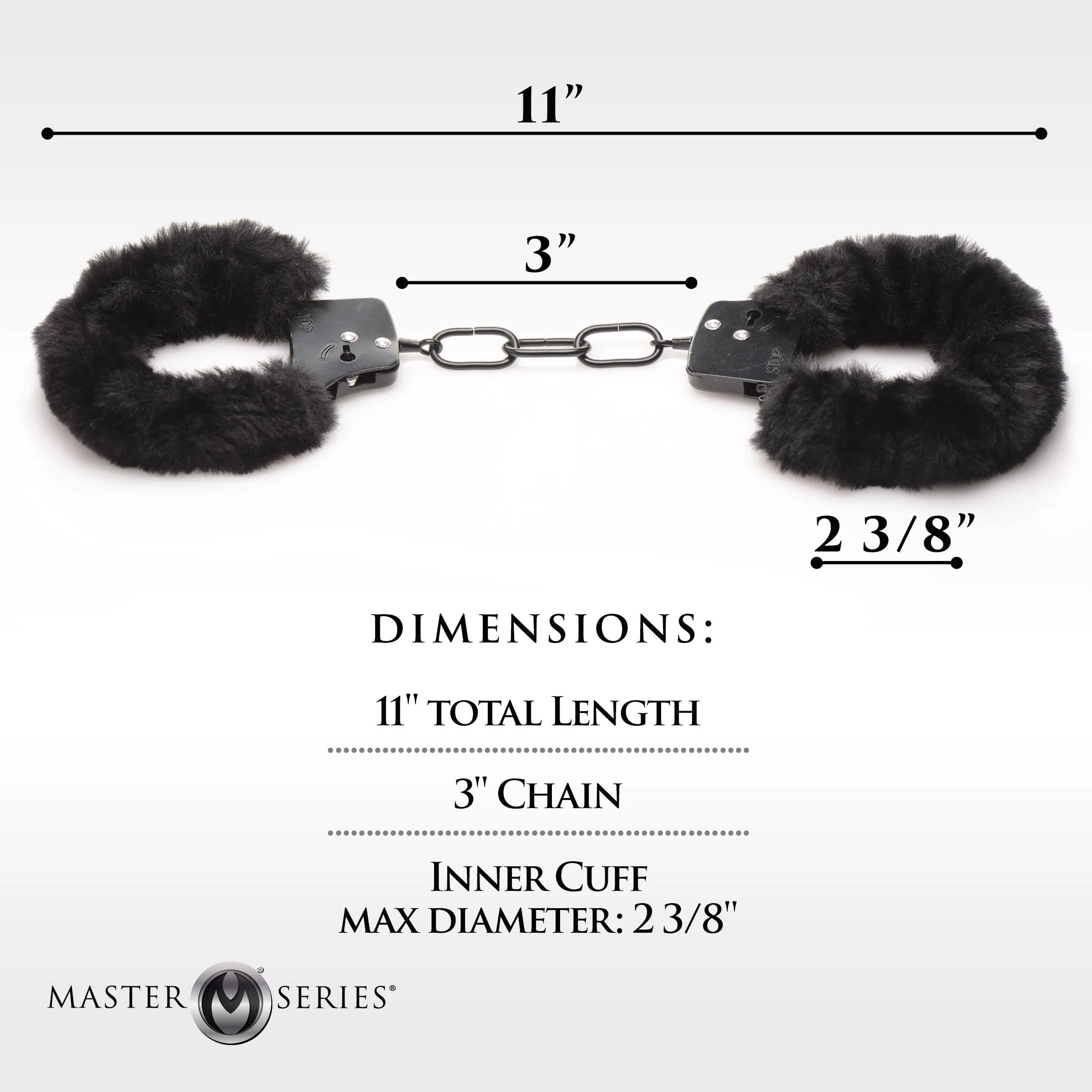 Cuffed in Fur Furry Handcuffs - Black