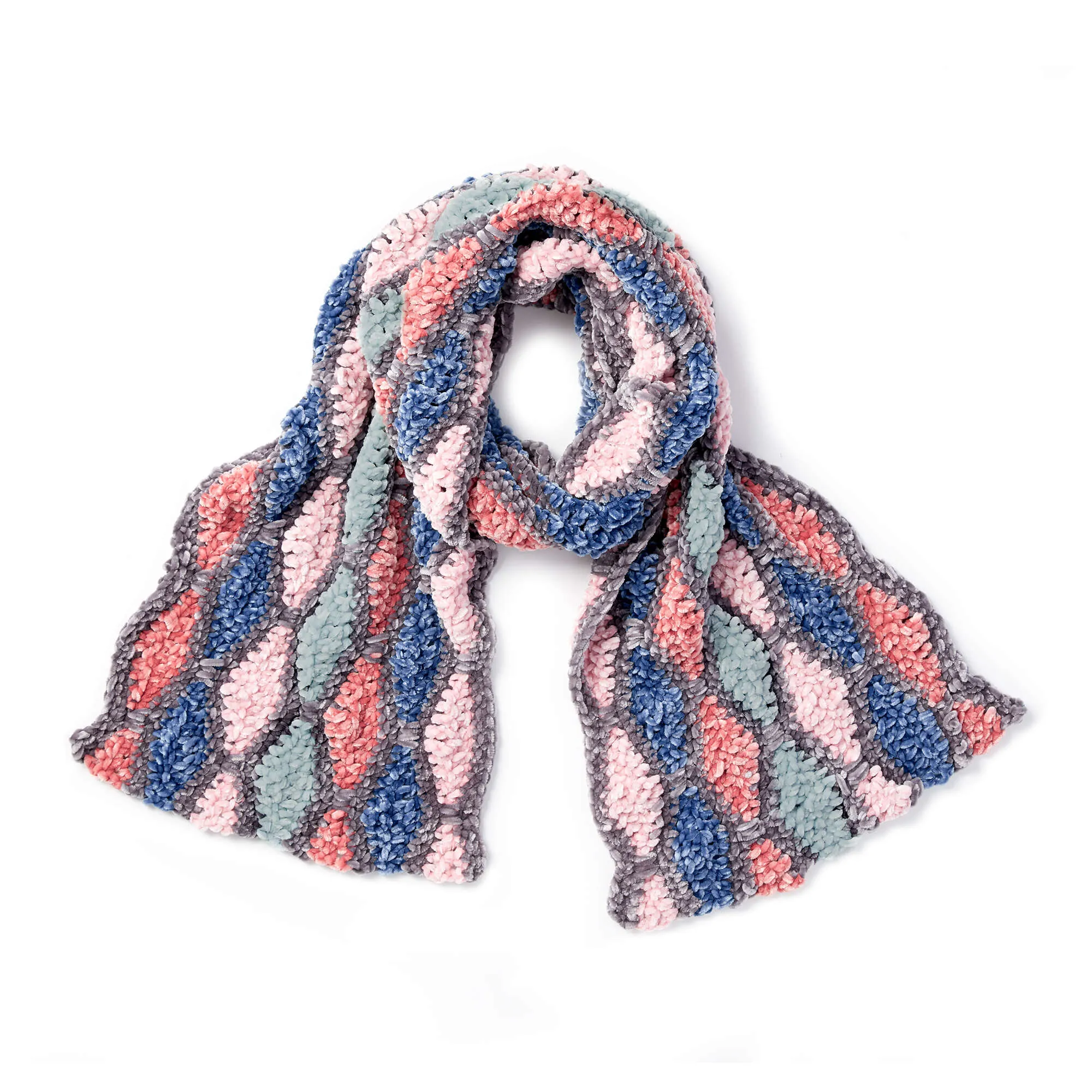 Diamond Wave Crochet Scarf