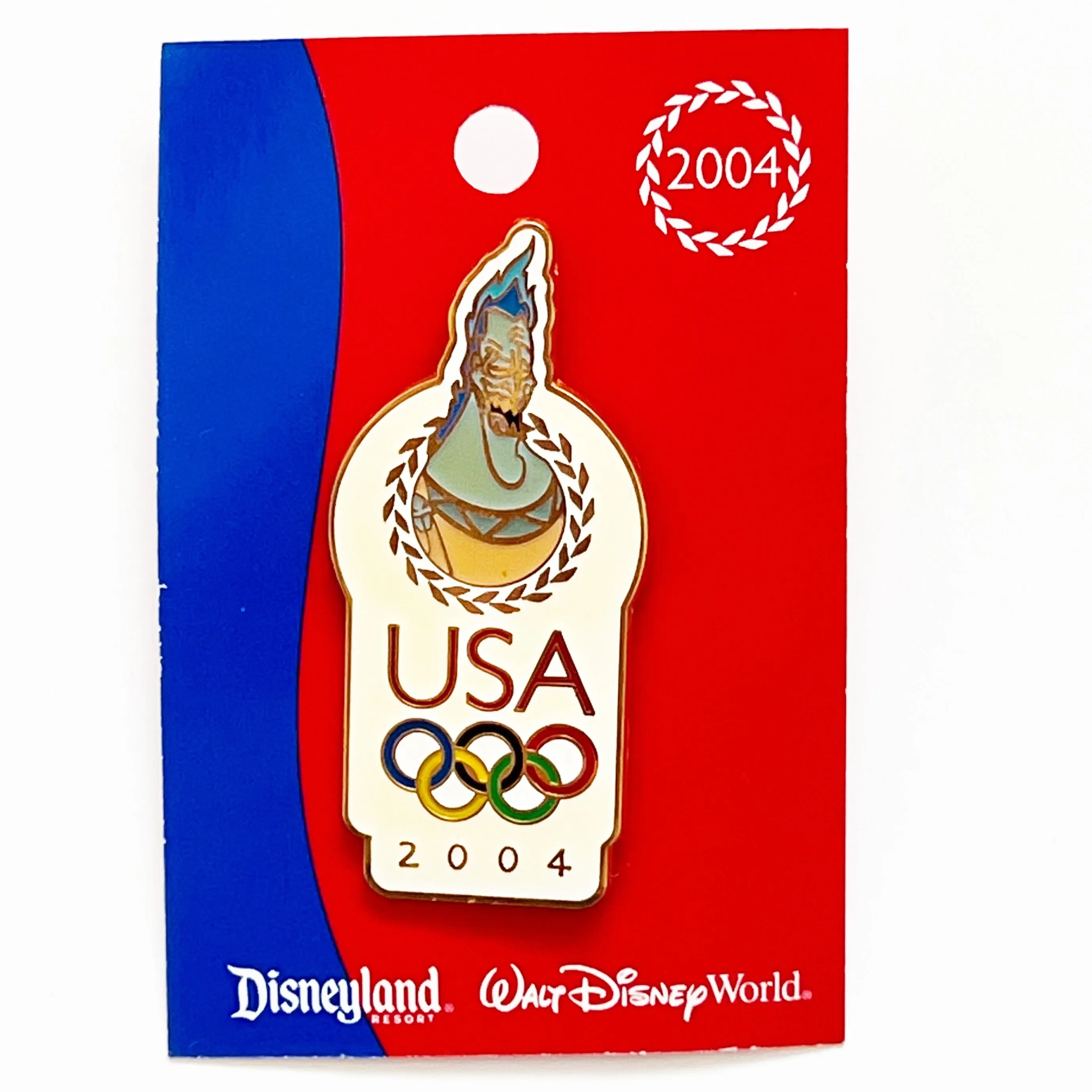 Disney DLR USA Olympics 2004 Logo Hades Villain Pin