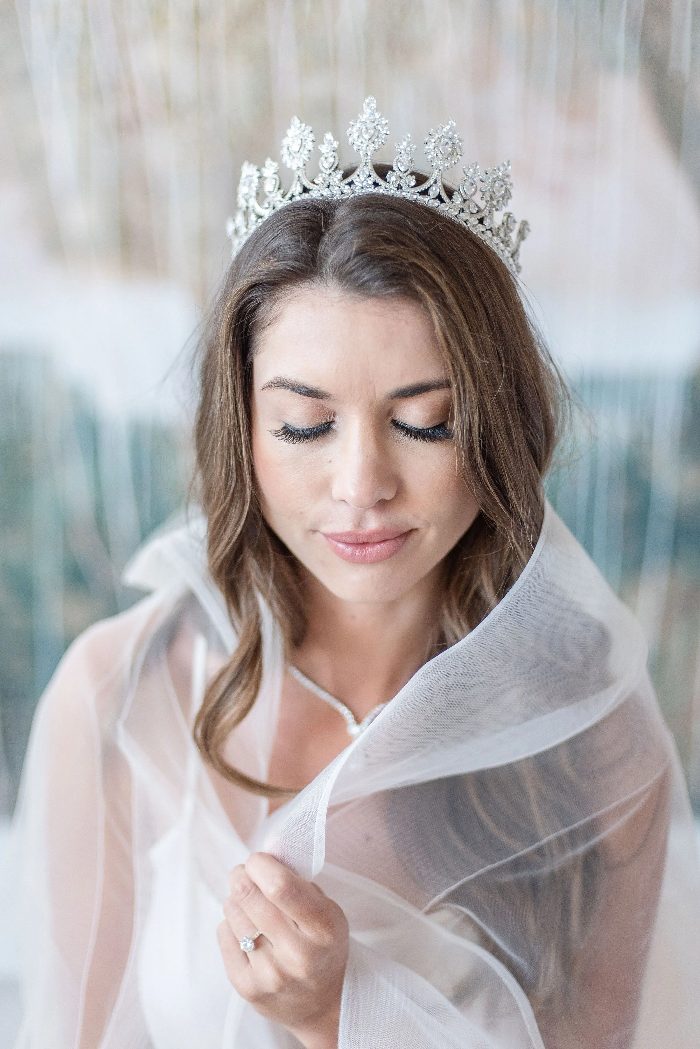 ELENI Simulated Diamond Bridal Tiara