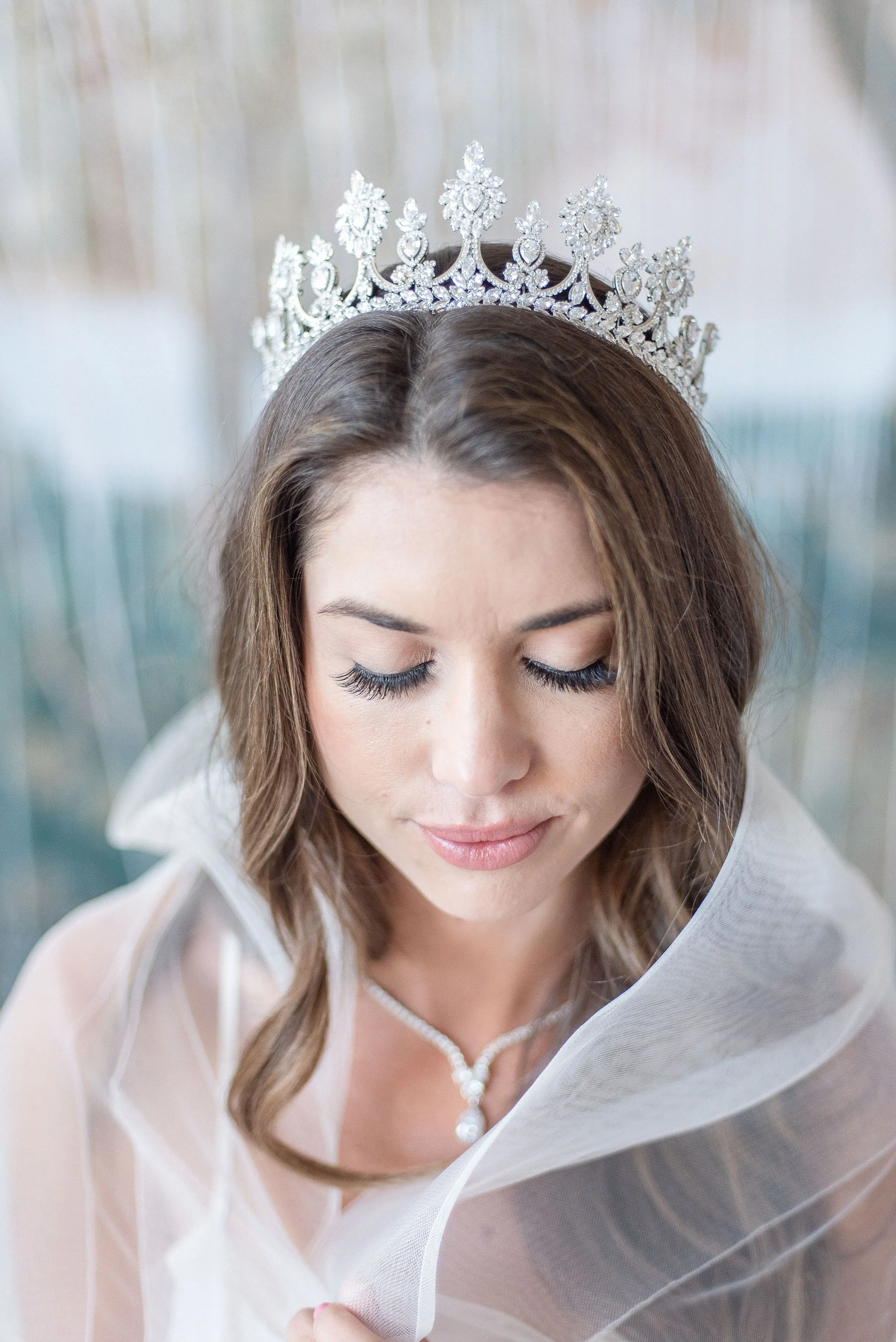 ELENI Simulated Diamond Bridal Tiara