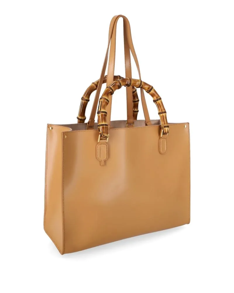 Elettra Large Satchel Bamboo handles