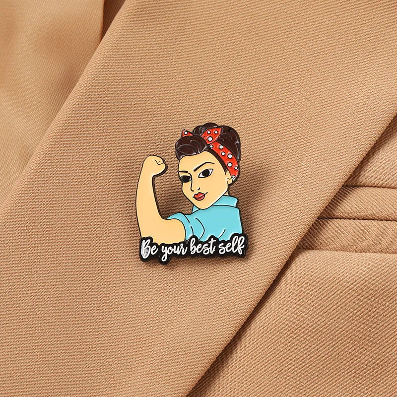 Empowering Enamel Brooch Elevate Your SelfConfidence with Positive Phrases