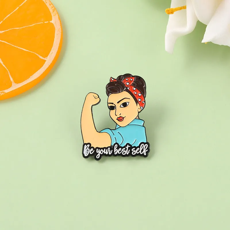 Empowering Enamel Brooch Elevate Your SelfConfidence with Positive Phrases