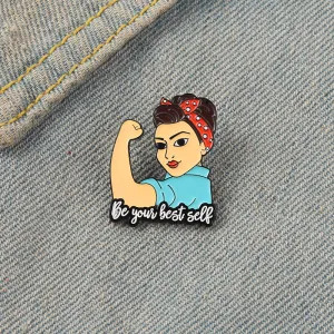 Empowering Enamel Brooch Elevate Your SelfConfidence with Positive Phrases