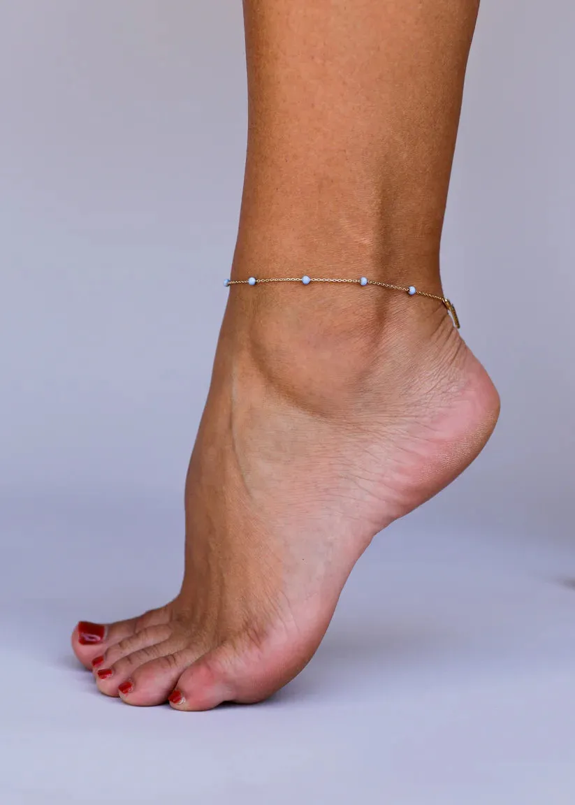 Enamel and Gold Anklet