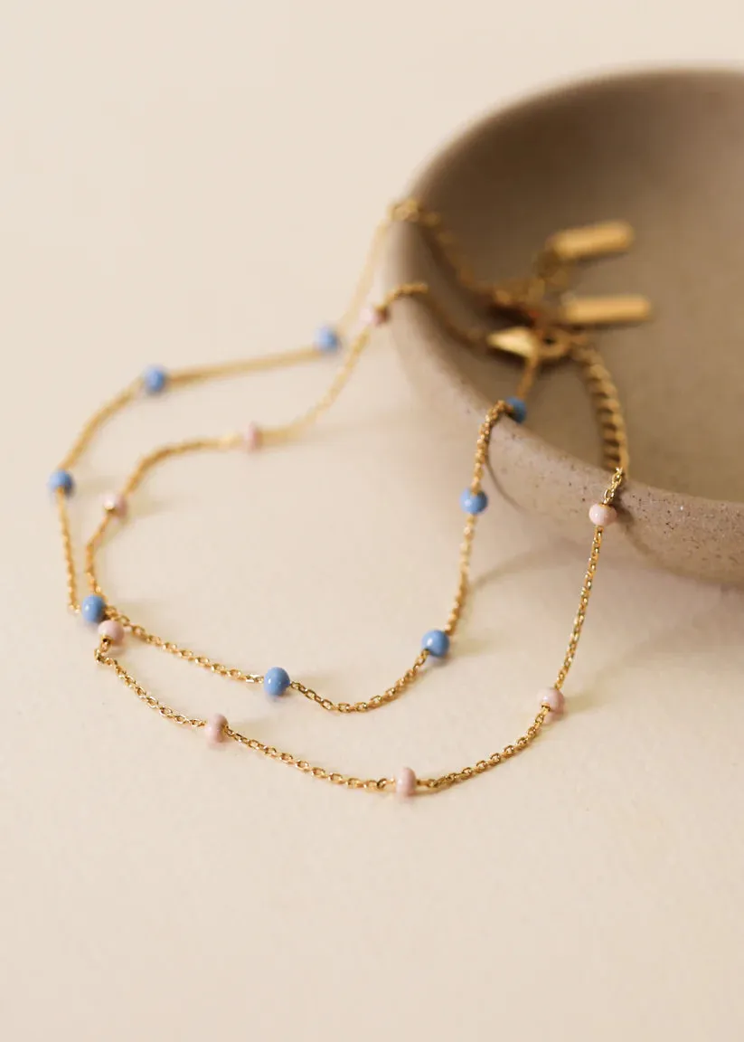 Enamel and Gold Anklet