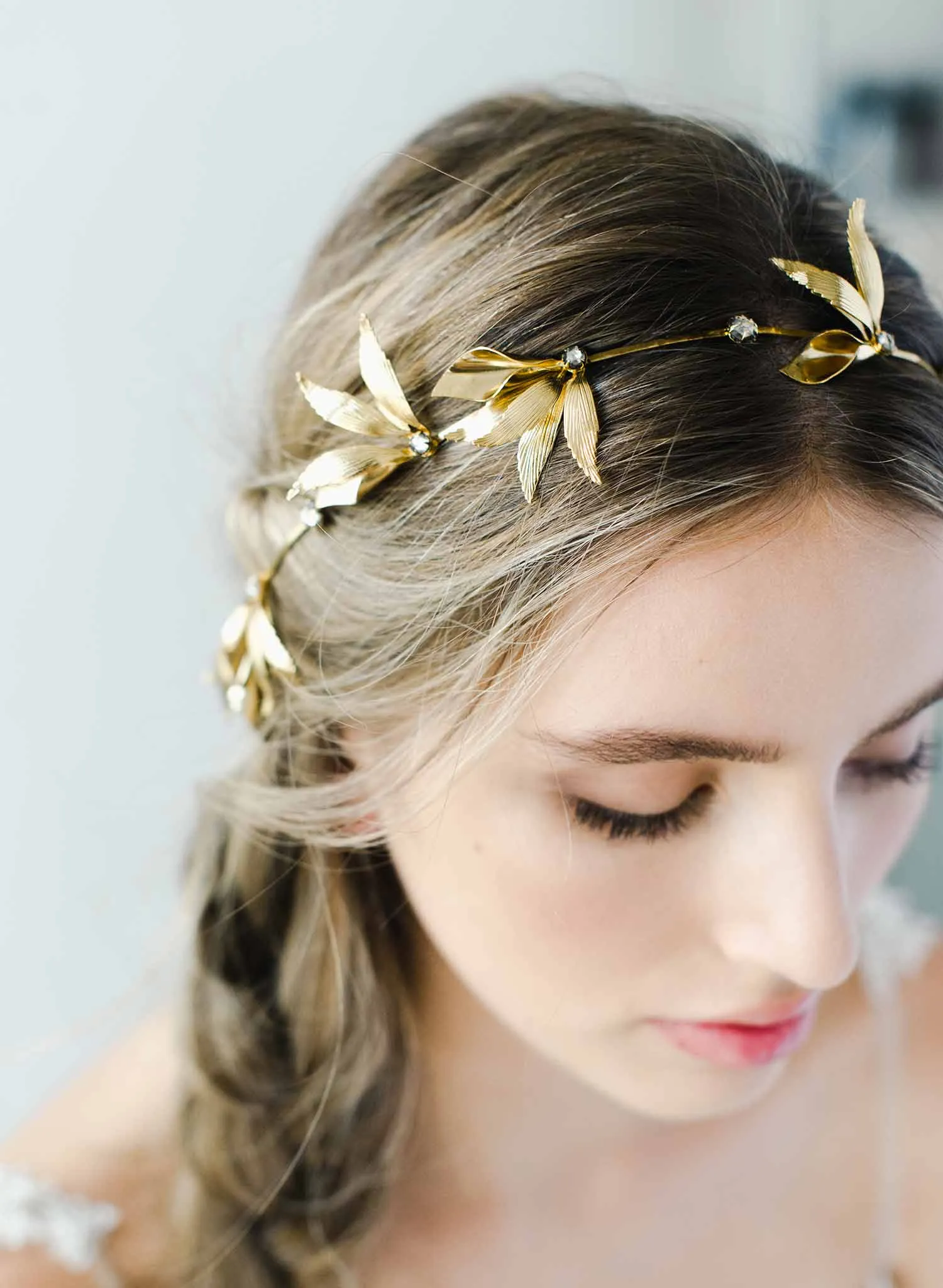 Gilded grecian wings headpiece - Style #2043