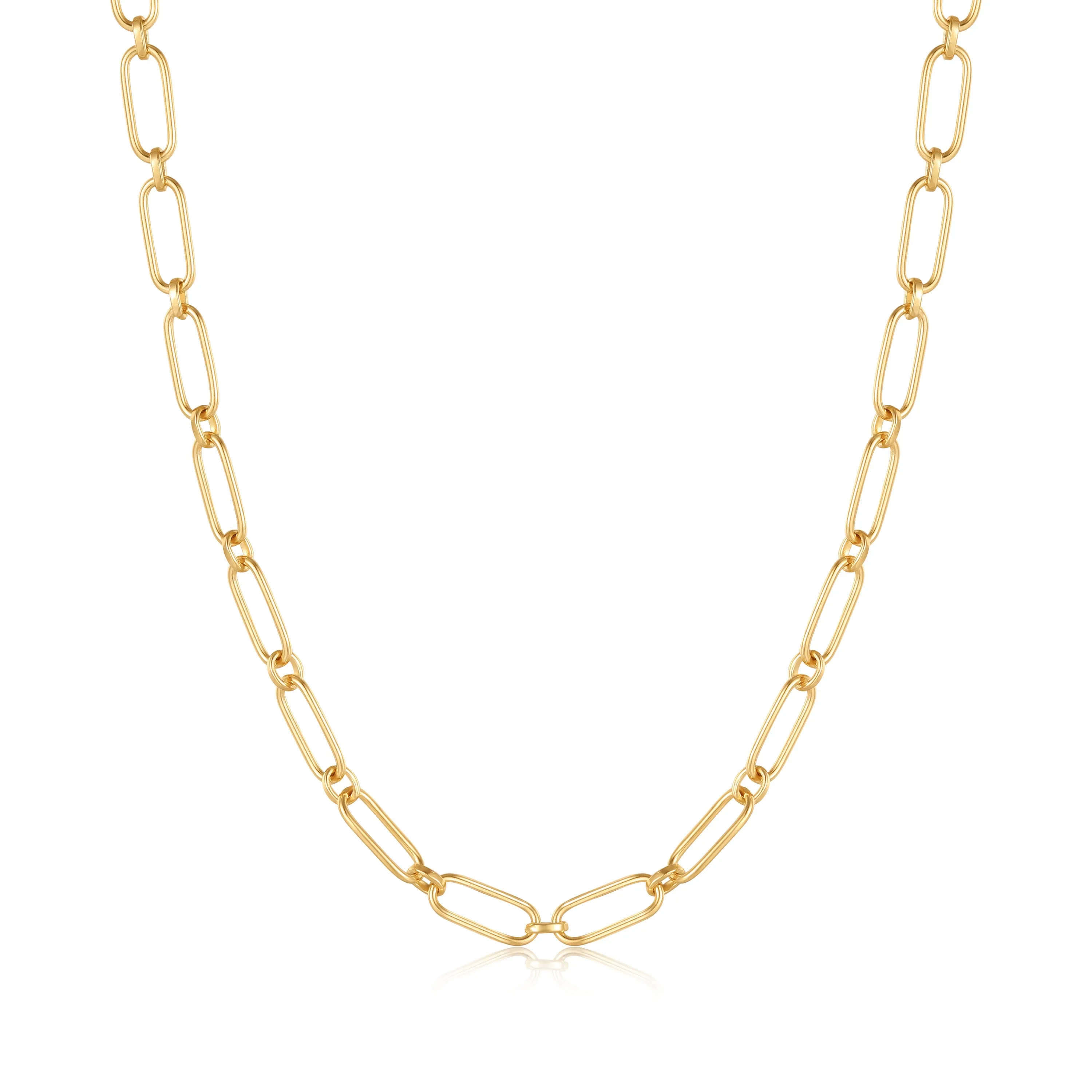 Gold Cable Connect Chunky Chain Necklace