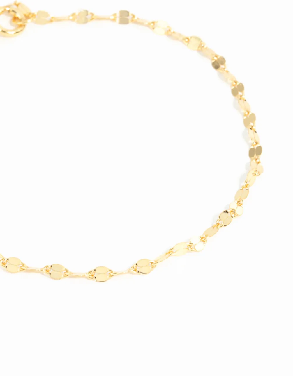 Gold Plated Sterling Silver Chain Bracelet & Anklet