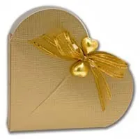 Gold Silk Heart Box