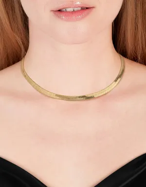 Gold Thick Snake Chain Necklace