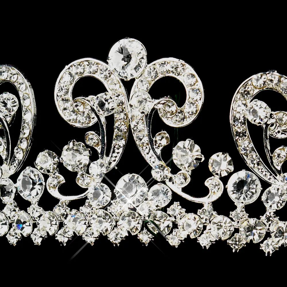 Gorgeous Crystal Swirl Bridal Tiara Crown Headpiece