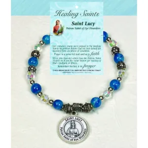 Healing Saint Italian Charm Bracelet - St Lucy - Pack of 4