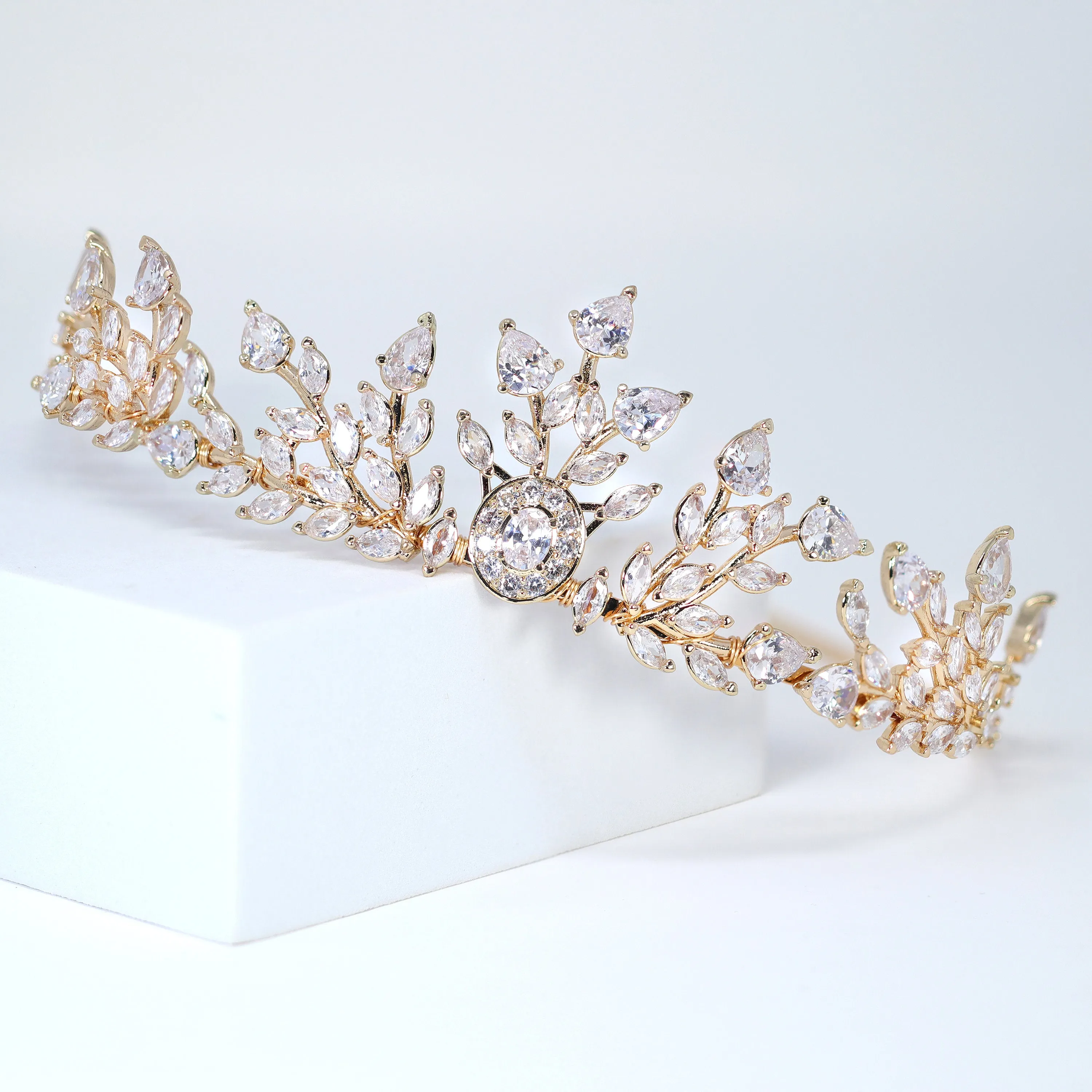 Imperial Blossom Diadem Queen Tiara , Bridal Crown Tiara, Swarovski Crystal Wedding Tiara, Crystal Wedding Crown, Tiara Bride