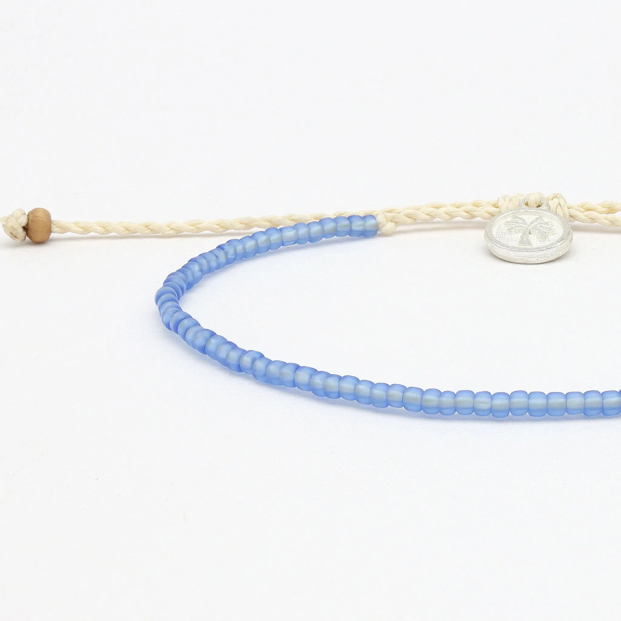 Ka'anapali Frosted Glass Beaded Anklet