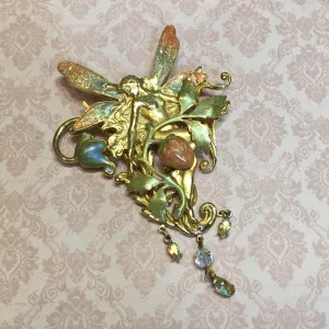 Kirks Folly Fairy Flower Vintage Brooch Gold