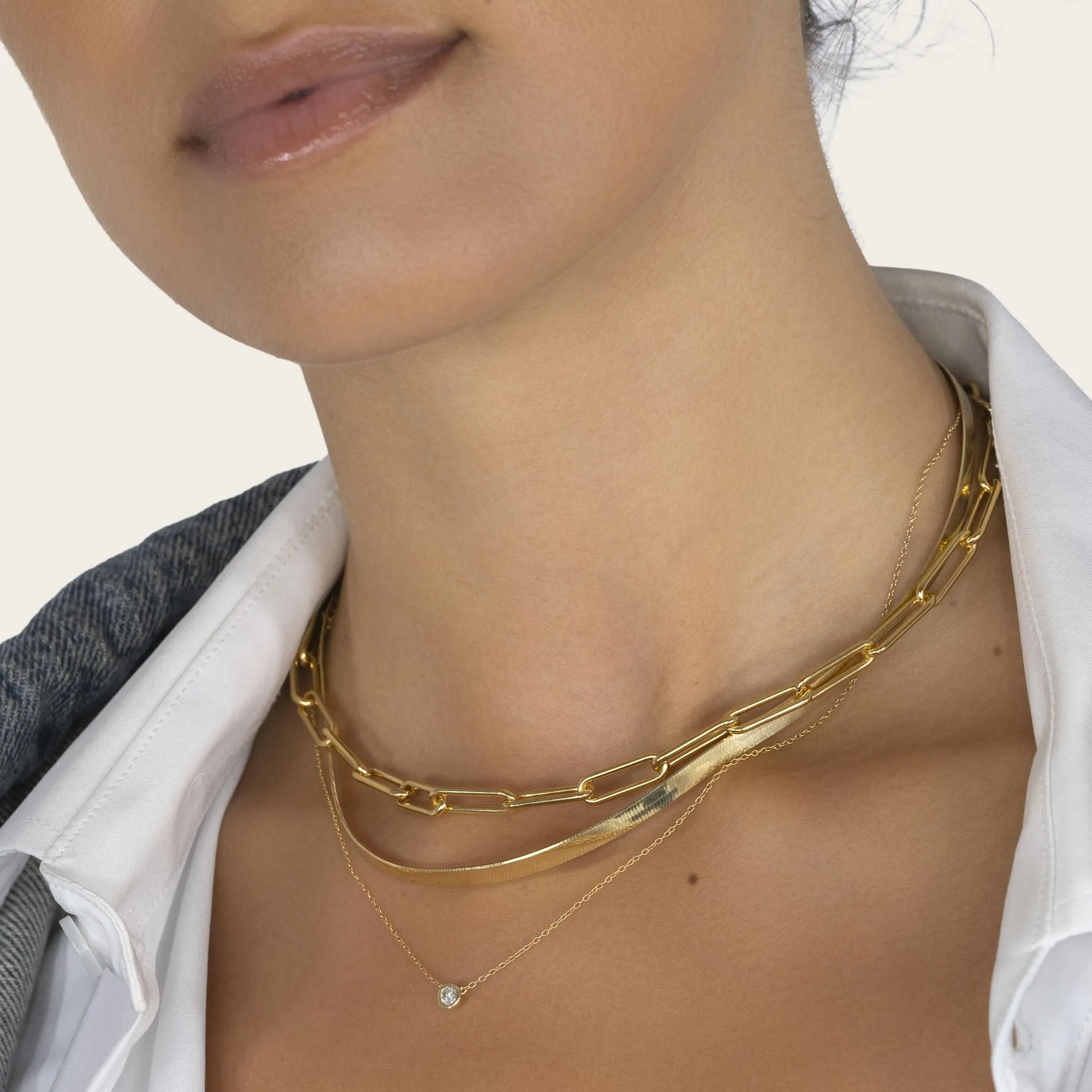 Large Paperclip Chain Necklace