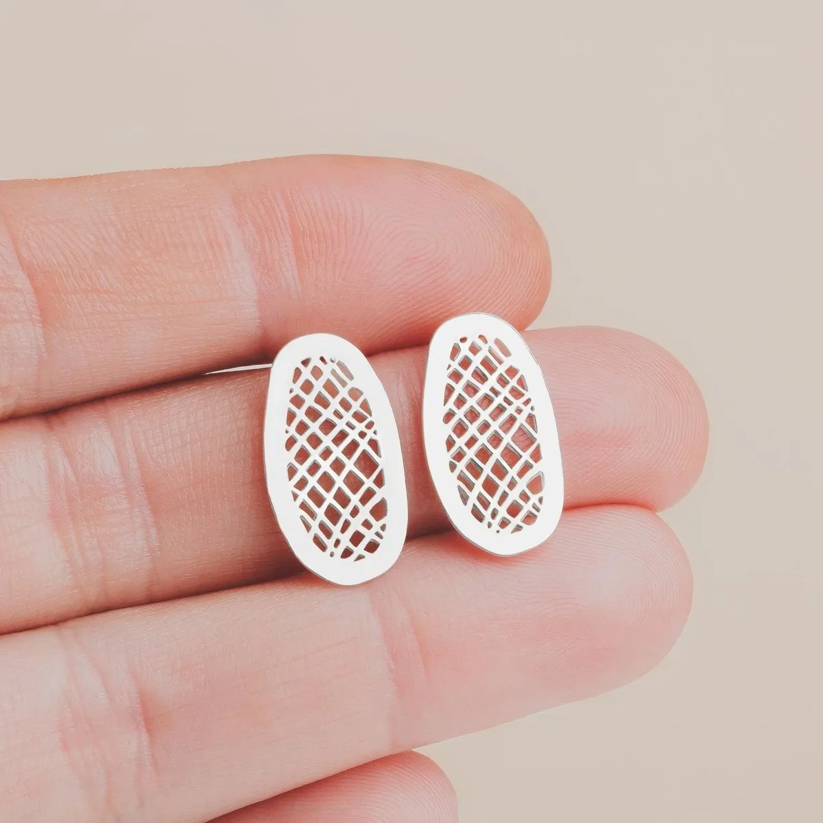 Lattice Stud Earrings