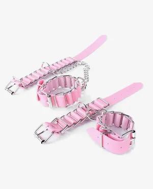 Leather Metal Hand Wrist Cuffs   Ankle Foot Cuffs