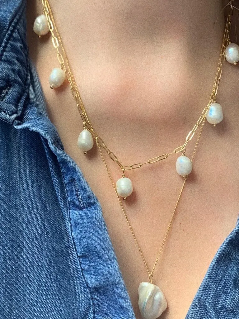 Long Pearl Necklace